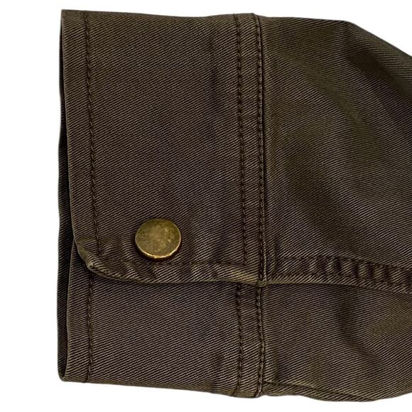 Lucky Brand Jacket Medium Fall Distressed Cargo Jacket Olive Military Utility - Picture 14 of 15